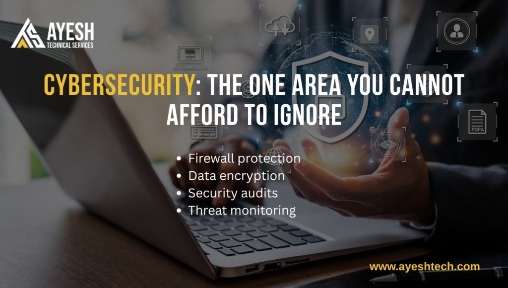 Cybersecurity: The One Area You Cannot Afford to Ignore Cybersecurity: The One Area You Cannot Afford to Ignore