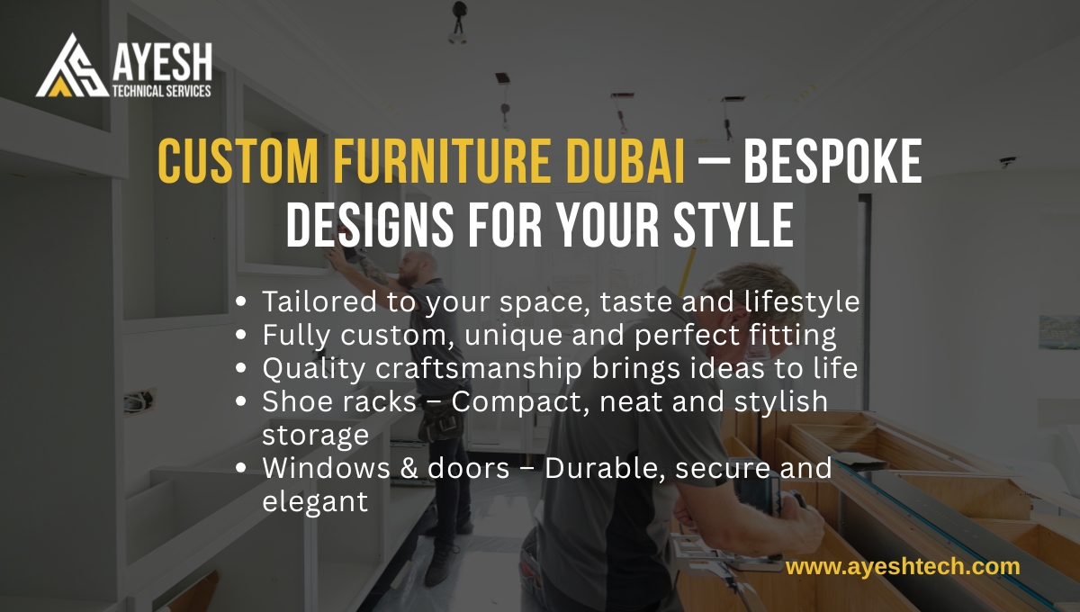 Custom Furniture Dubai – Bespoke Designs for Your Style