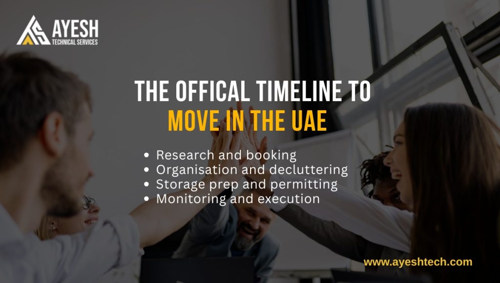 The offical timeline to move in the UAE