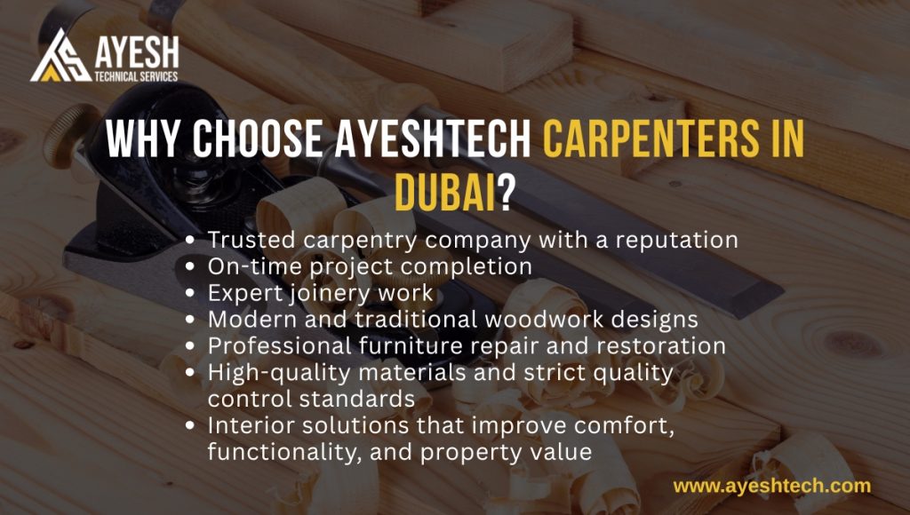 Why Choose AyeshTech Carpenters in Dubai