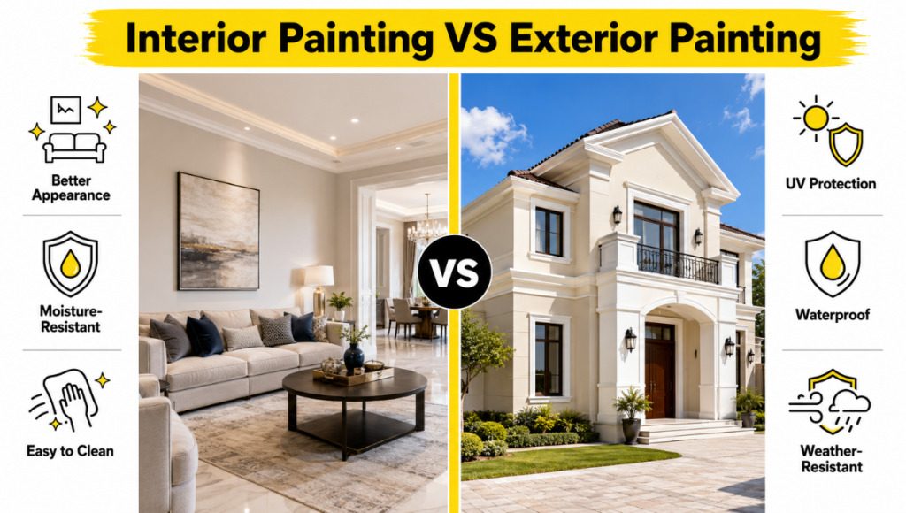 Interior Painting VS Exterior Painting