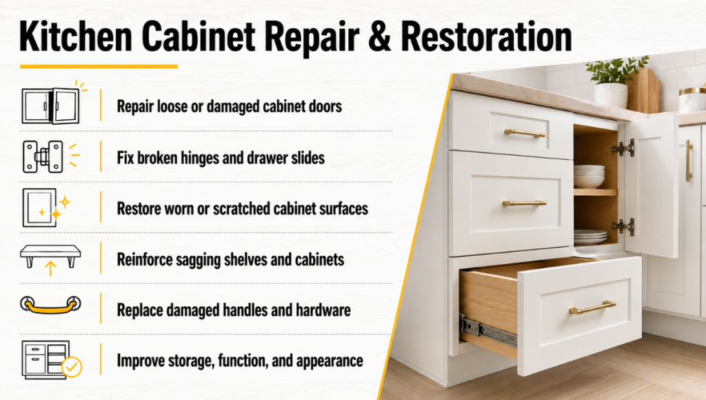 Kitchen Cabinet Repair & Restoration Kitchen Cabinet Repair & Restoration