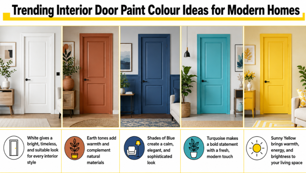 Trending Interior Door Paint Colour Ideas for Modern Homes