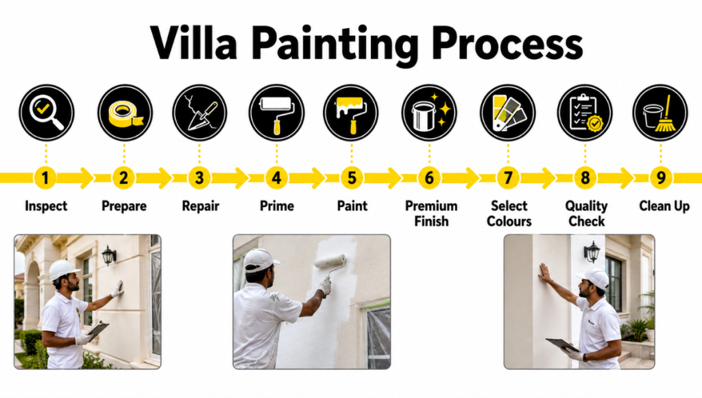 Villa Painting Process