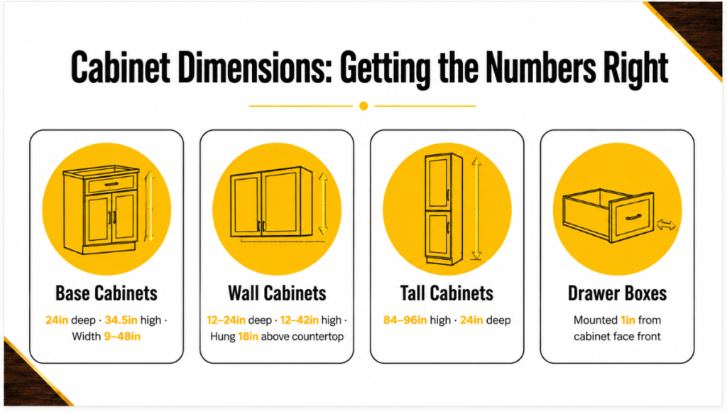 Cabinet dimensions getting the numbers right