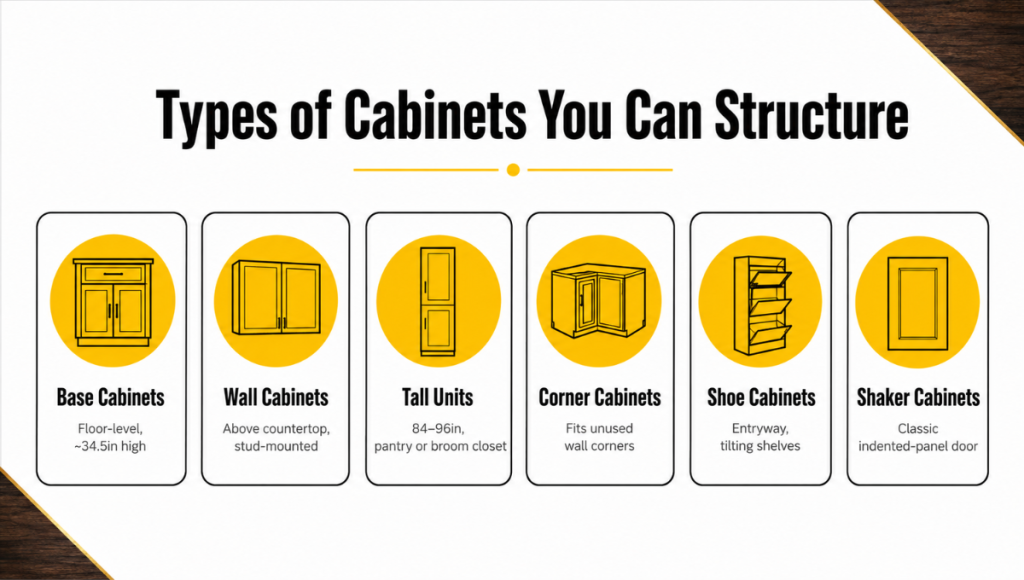 Types of cabinets you can structure