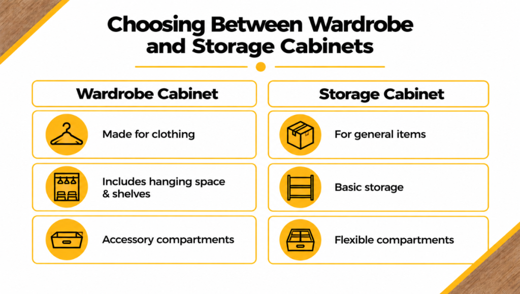 Choosing Between Wardrobe and Storage Cabinets
