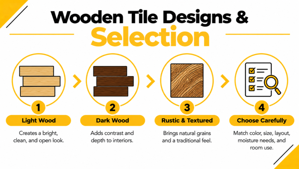 Wooden Tile Designs & Selection